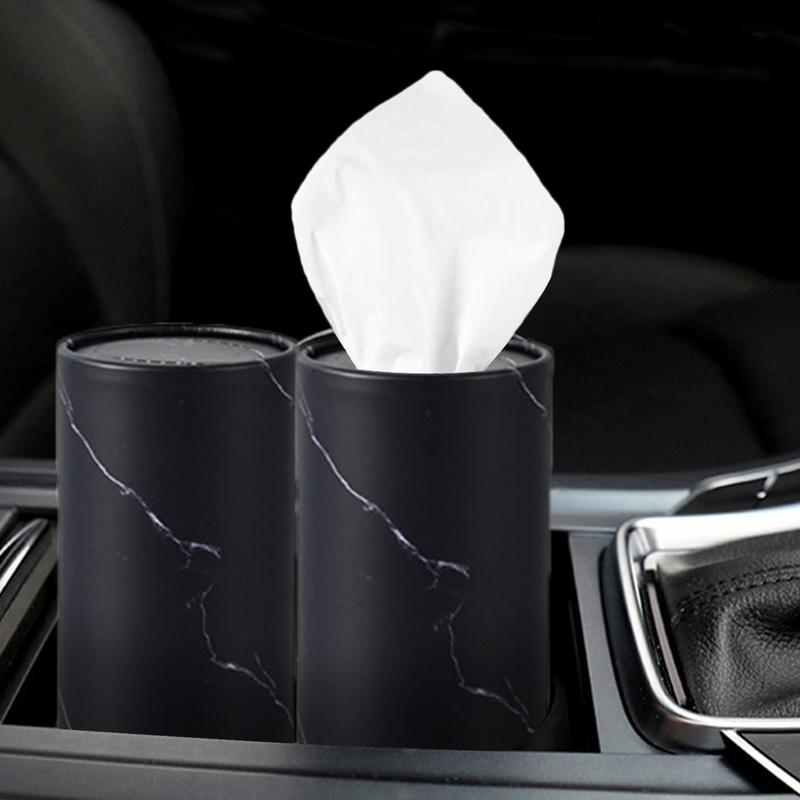 Round Tissue Boxes for Car Automotive Cup Holder Tissue Holder 6 Canisters/300 Tissues Car Tissues Cylinder Tissue Holder