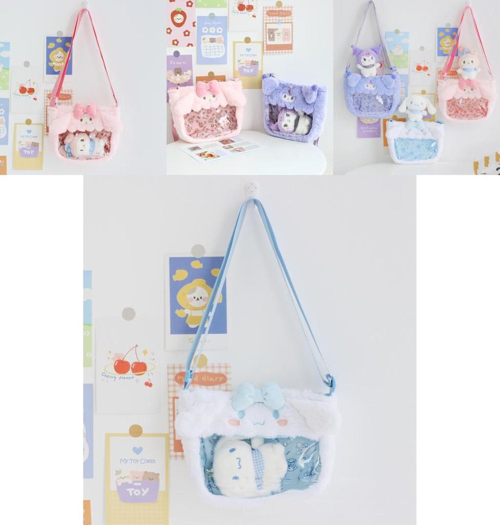 Sanrio Plush Messenger Bag For Toddlers With My Melody And Cinnamoroll Characters