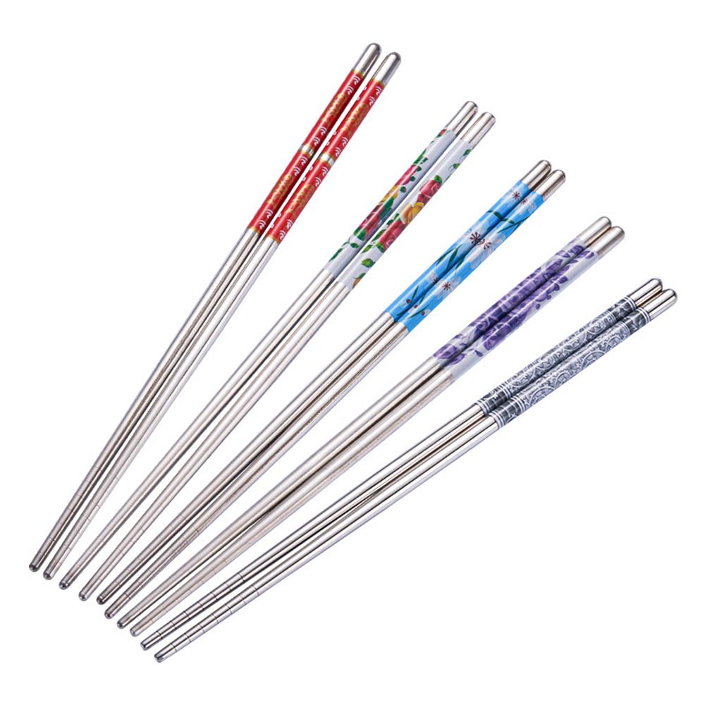 Non-slip Chopsticks Sleek Design Light Weight Approximately 16g Food Grade Material Stainless Steel Environmental Friendly