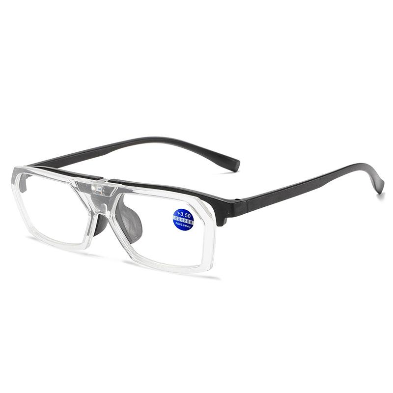 Flip Cover Presbyopia Eyeglasses Anti Blue Light Reading Glasses for Men Women +1 0 to +4 0 Diopter 0