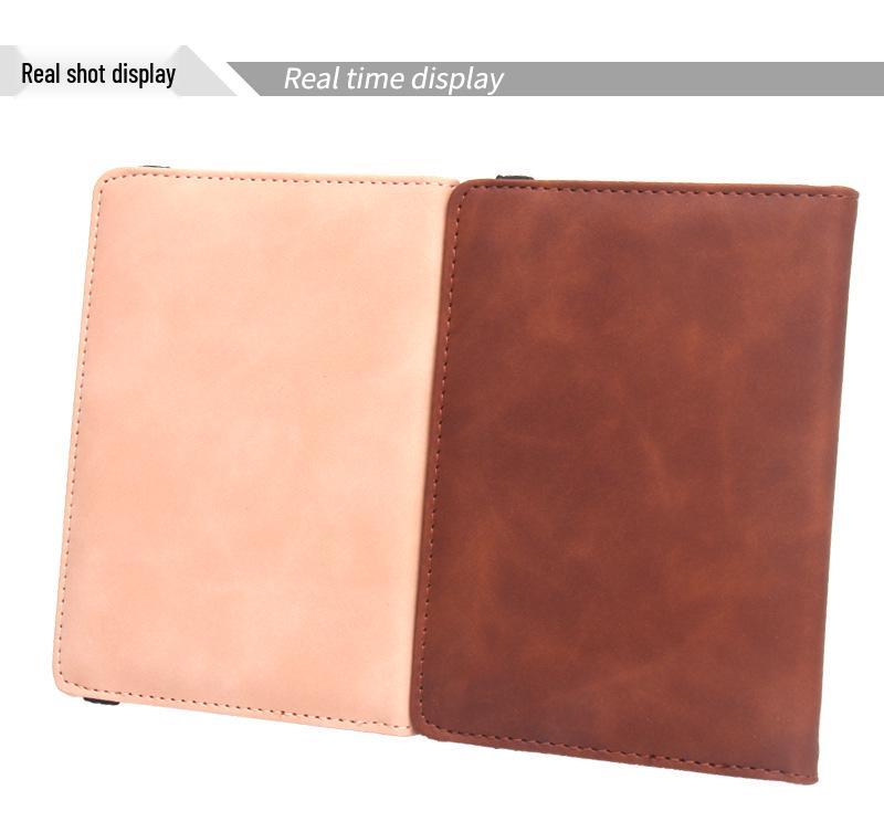 Australian Anti-magnetic Leather Passport Holder with Multi-card Slots and Elastic Band