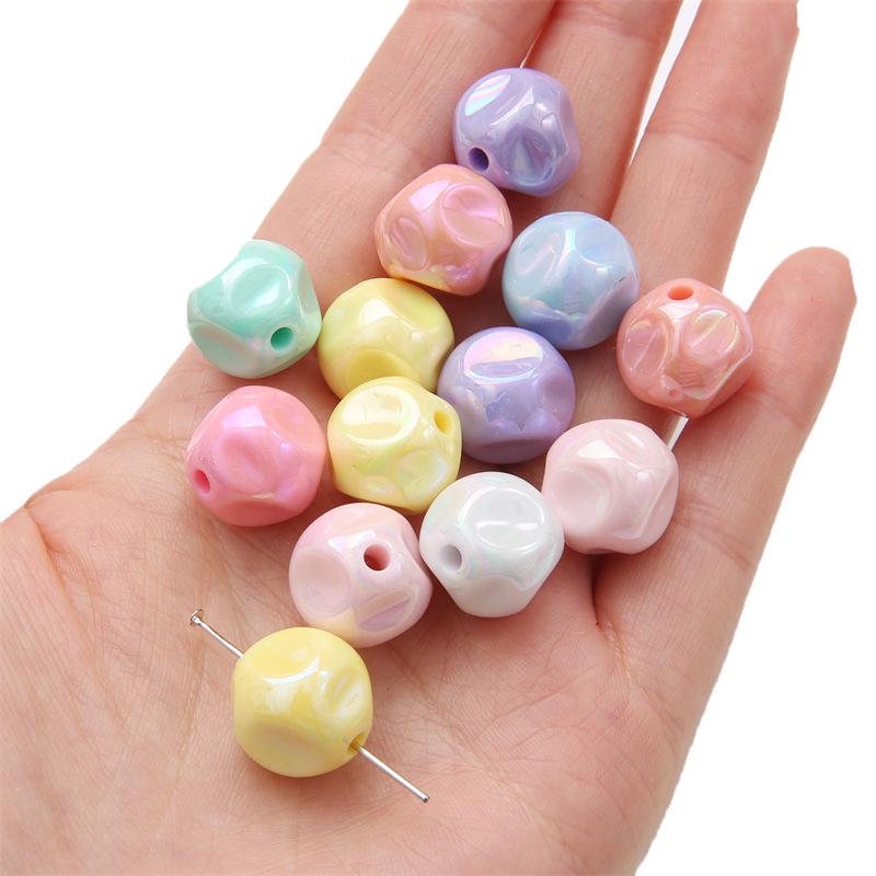 Acrylic Solid Color Beads for DIY Necklace & Bracelet Accessories