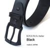 [KOGUMA BELT] Enjoy the Black of Your Belt - Tochigi Leather, Made in Japan, Vegetable-Tanned Leather, Black, Buckle, Men's & Women's, Cowhide