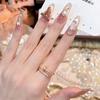 Xiaohongshu Handmade Red Floral Nail Art: Wearable, High-End Whitening Nail Tips Stickers