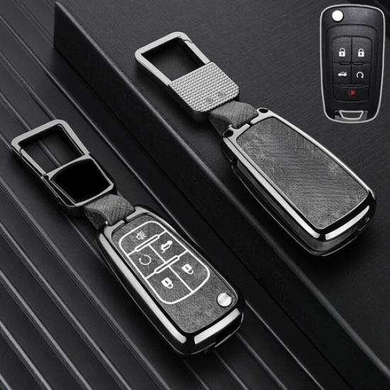 Zinc Alloy Leather Car Key Fob Case Cover For Chevy Cruze Malibu Cruze Equinox
