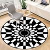 1pc Optical Illusion Carpet for Office Non-Slip, Round Carpet, Soft & Comfortable, Carpet for Office, Lightweight Round Floor Mat