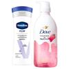Intensive Care Body Lotion 100ml & Dove Strawberry Oat Milk Body Wash 430g Set
