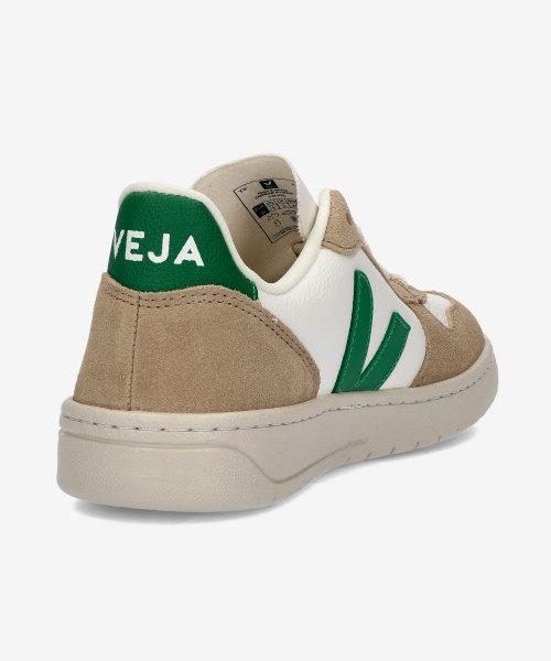 [Veja] V10 Leather Sneakers - White:Emerald:Sahara VX0503146SS23
