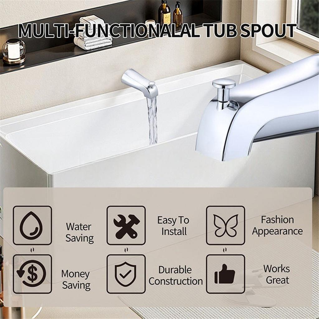 2025+ Bathtub Faucet Replacement with Diverter,Easy To Install Standard Spout for 1/2inch Copper Water Tube with Install Tool