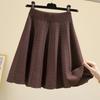Korean Style A-Line High Waist Mini Skirt for Women - Slimming, Plus Size, Hip-Covering, Draping Effect, Big Swing Knitted Umbrella Skirt