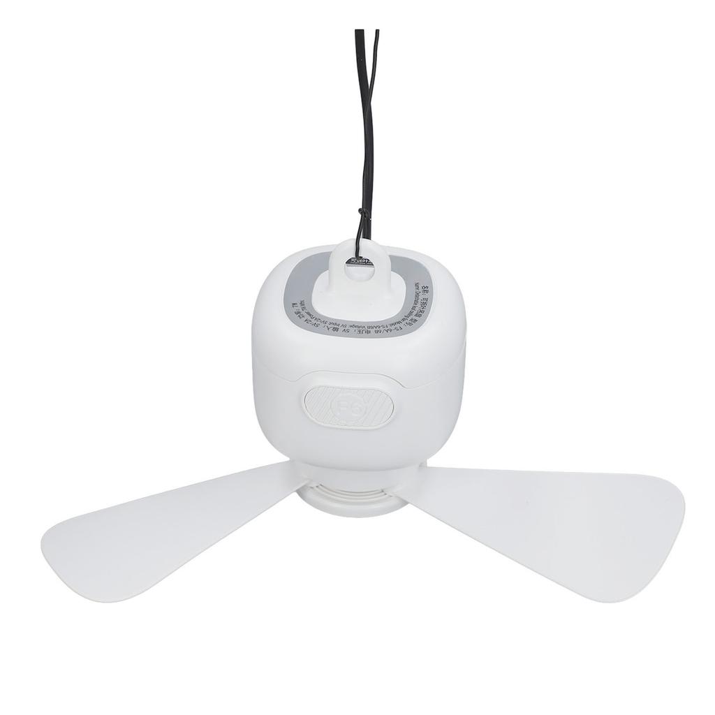 Tragbarer Hänge-Deckenventilator 3 Windgeschwindigkeiten Mini USB Zeltventilator mit 3 abnehmbaren Flügeln Leise für