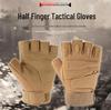 Men's Wear-Resistant Tactical Half-Finger Gloves - Shock-Absorbing, Anti-Slip Motorcycle & Outdoor Gloves