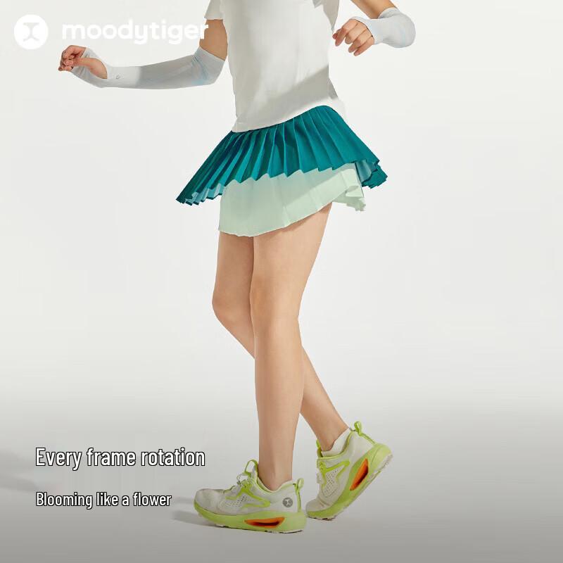 Moody Tiger Girls' Double-Layer Pleated Sports Skirt