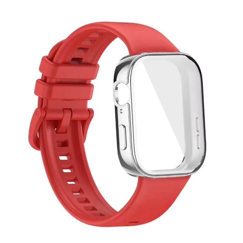 For Huawei Watch Fit 4 Fit 3 Strap Soft Silicone Sport Watchband and TPU Soft Shell Breathable