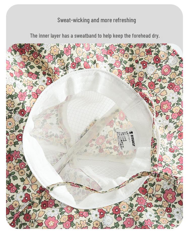 Blumen Schleife Baby Sonnenhut mit breiter Krempe und winddichtem Design