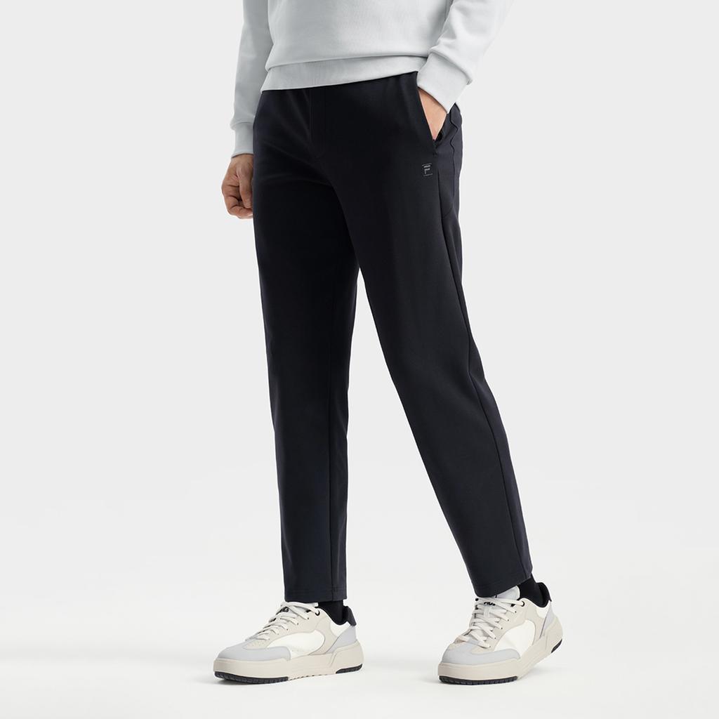Fila Weiße Modische Einfache Klassische Vielseitige Bequeme Fleecegefütterte Gestrickte Lässige Hose Herren Unterteile Schwarz F11M543604FBK