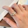 Sweet Layered Wave Twist Adjustable Women's Ring - Trendy Finger Jewelry