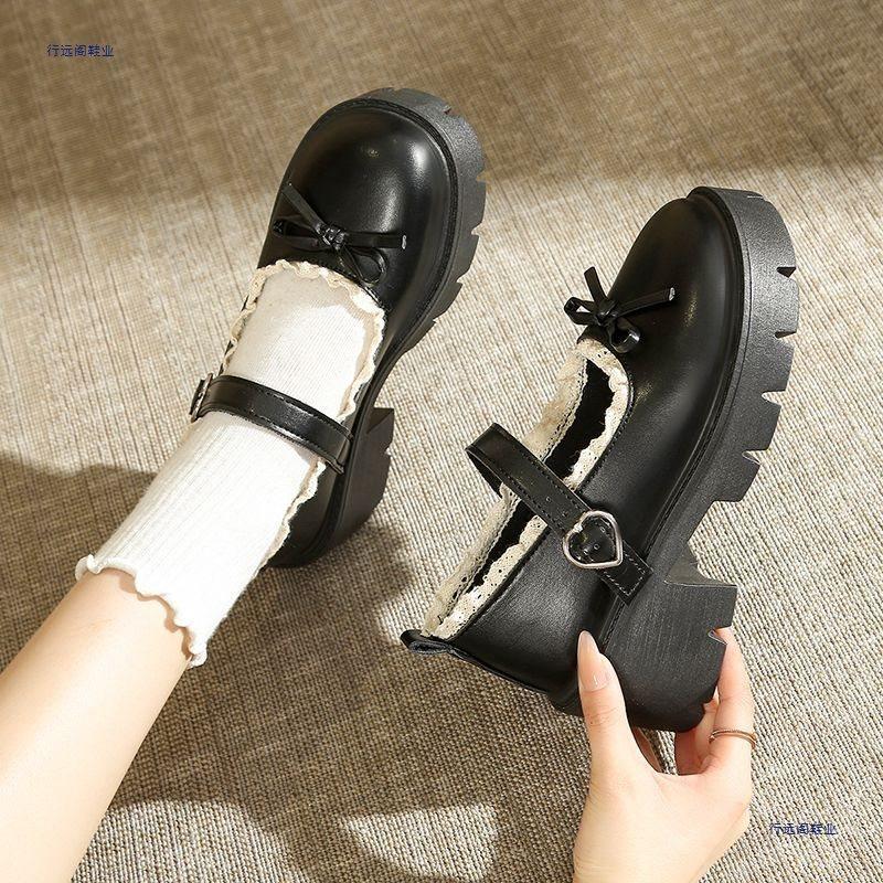 4143 thick-soled Mary Jane small leather shoes women's new skirt light mouth single shoes