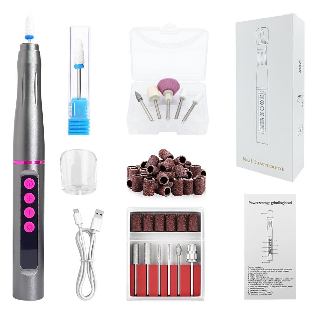Professional Electric Nail Grinder for Gel Polish Removal: Portable Nail File & Buffer Machine