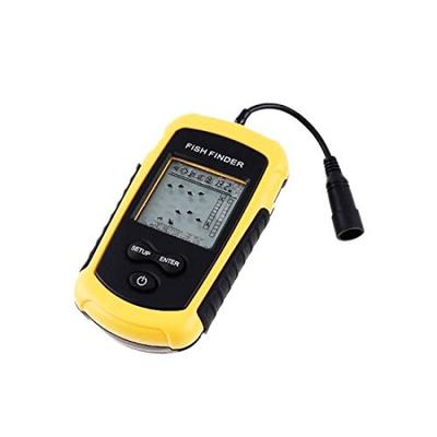Portable Fish Finder with Ultrasonic Sonar and a Wide Range of Including Detecting Fish and Measuring Water Depth In and Includes a Japanese