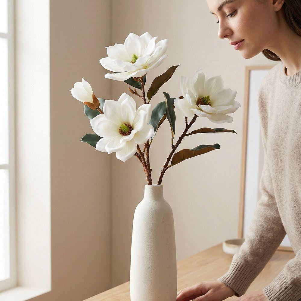 Real Touch Simulation Big Magnolia Large Artificial Orchid Home Decoration