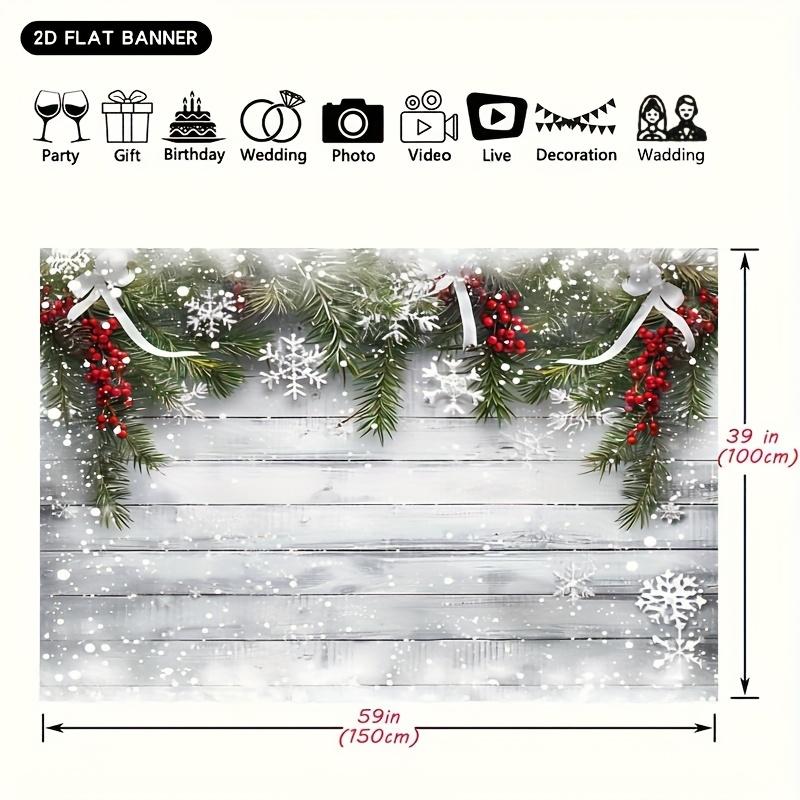 1Pcs Festive Christmas Backdrop Banner Decoration Background Winter Backdrop Decorations For Photo Studio Photo Booth Christ