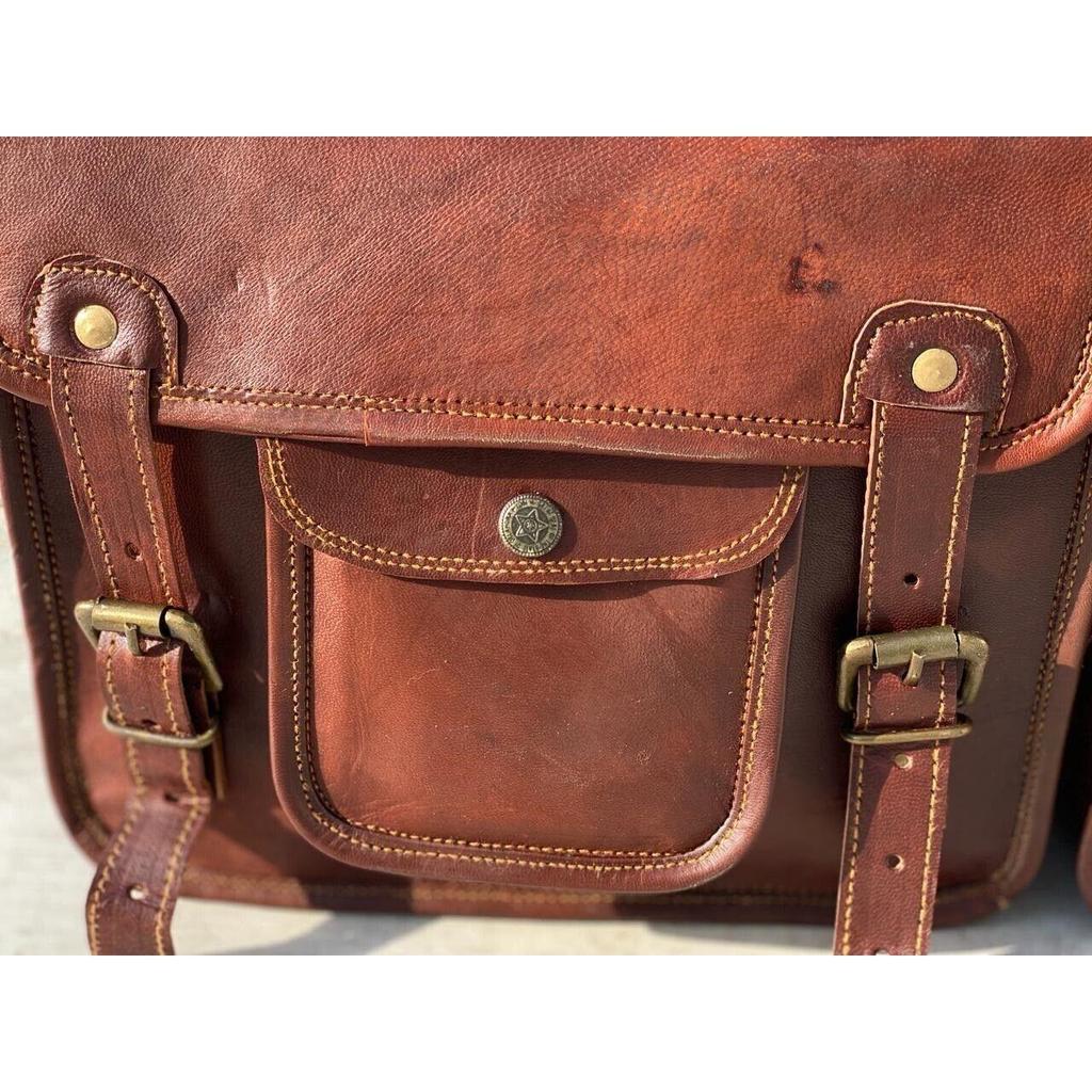 Ziegenleder Motorrad Komplett Combo 3 Satteltaschen Gepäck 3 Taschen für Sportster