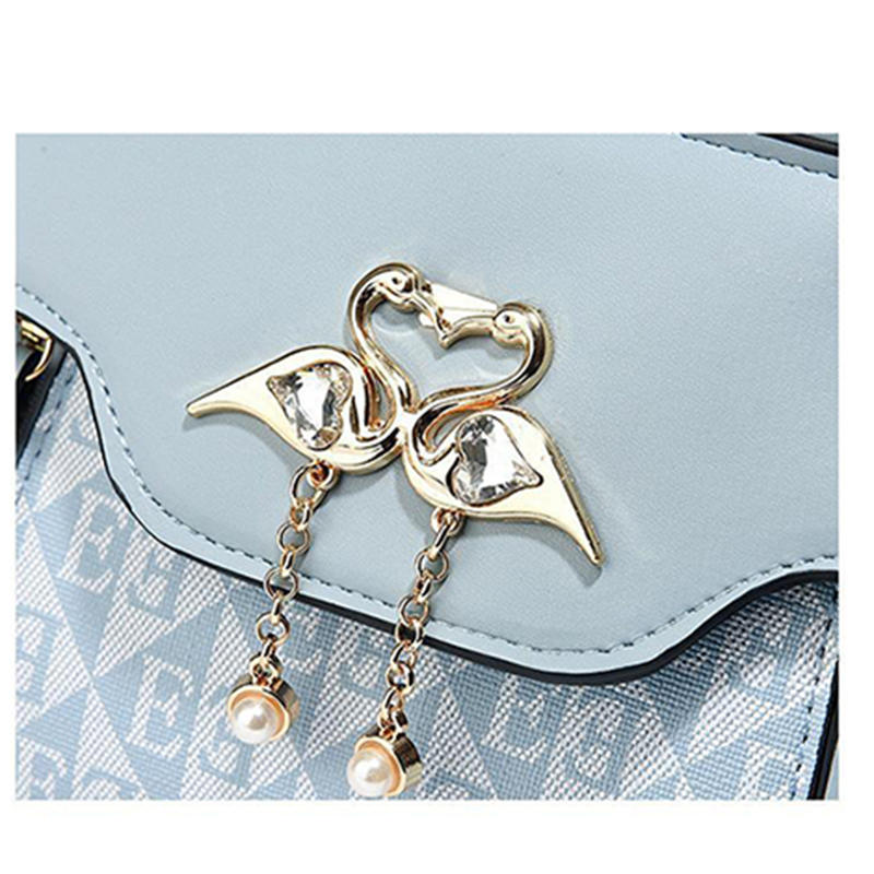 Fashion Women Shoulder Bag PU Leather Small Square Purse Luxury Print Handbag Elegant Crossbody Bag For Ladies Casual Party Office