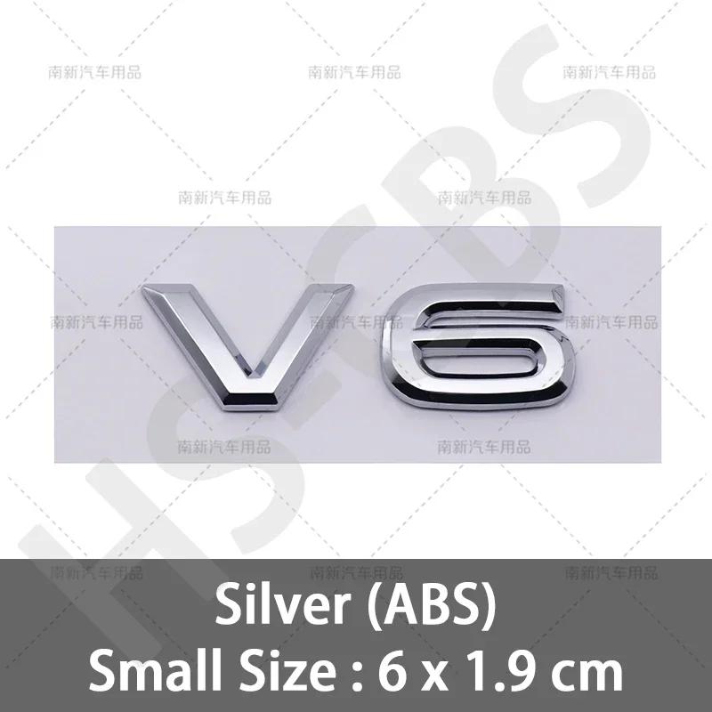 ABS V6 V8 Automobile Displacement Logo For VW Volkswagen Car Styling Rear Trunk Stickers Emblem Tailgate Decal Car AccessoriesKD0