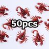 50Pcs Realistic Bugs Funny Toy Fake Cockroach Novelty Insects Halloween Prank Simulation Tricky Disgusting Scary Party Supplies
