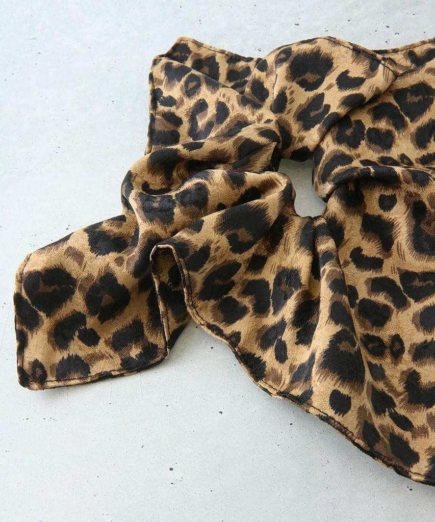 VINGTAINE Square Leopard Print Hair Cute for Adult Scrunchie, Tie, Updos, Women, HS-228