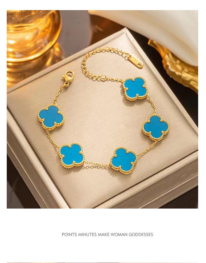 

Новый высококачественный браслет для матери и дочери из нержавеющей стали с четырехлистным клевером - невыцветающий дизайн 17cm + 5cm Extension