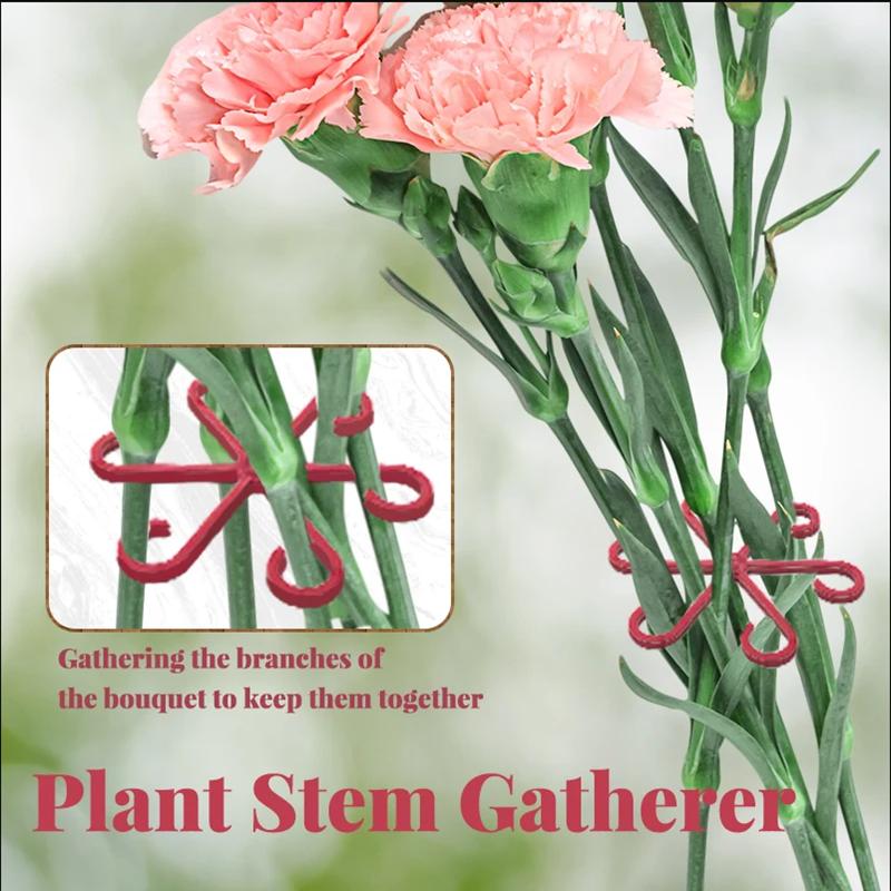 8PCS Reusable Plant Stem Folding Frame Garden Tools No Stake Trellis Plant Stem Support Support Branches Stem Organizer