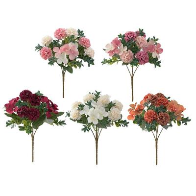 Buchet de Flori Artificiale Trandafiri de Mătase de Lungă Durată pentru Decorarea Cimitirului