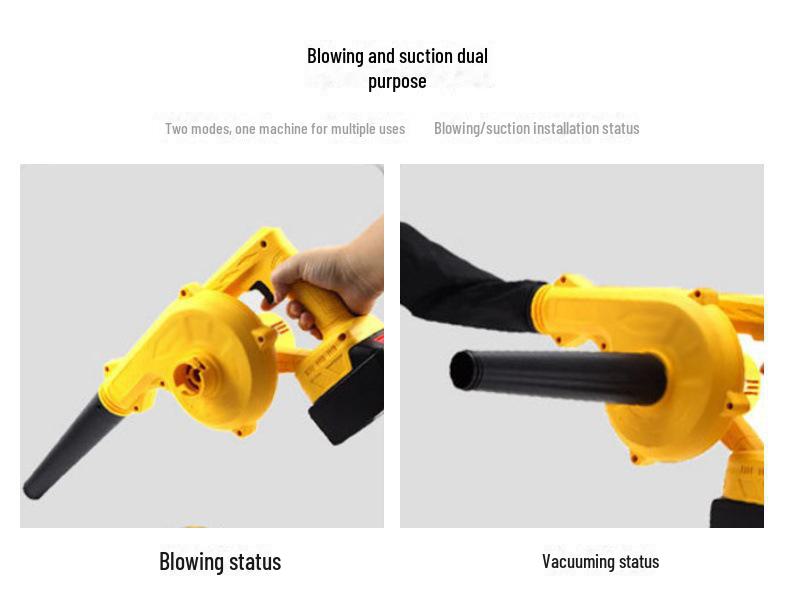 Wireless Rechargeable Hair Dryer & Computer Vacuum Cleaner with Dual Blowing and Suction, Compatible with DW Battery.