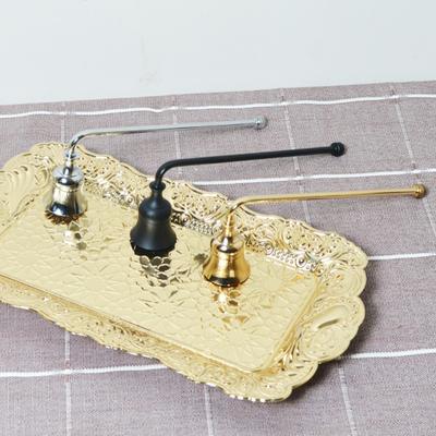 Candle Snuffer with Long Handle Putting Out Candle Wick Flame Extinguishing Tool Candle Extinguisher Accessory Decorative Metal Candle Cover Tool