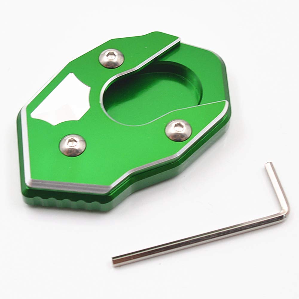 LEDISHUN Motorcycle Side Stand Plate Compatible with Kawasaki Ninja 250 зелёный
