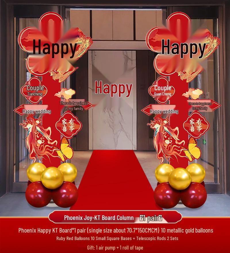 Wedding Balloon Stand Decoration for Courtyard Entrances and Pathways