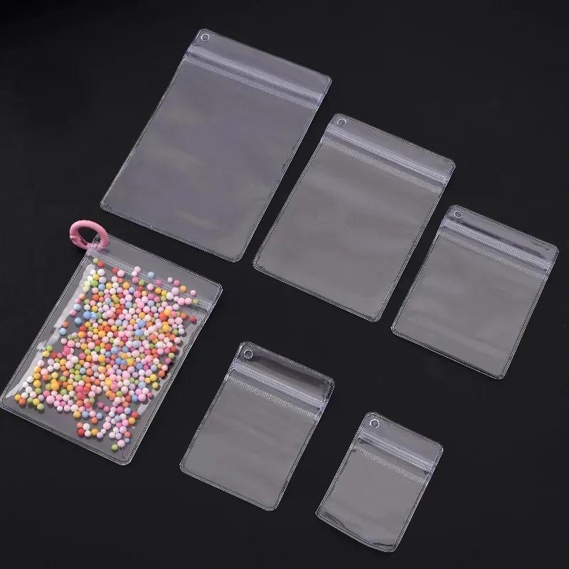 20-100 Stück PVC Schmuckaufbewahrung Selbstversiegelnde Beutel Handgemacht DIY Transparenter Beutel Seitenperforiert Kettentasche Anti-Oxidations-Beutel