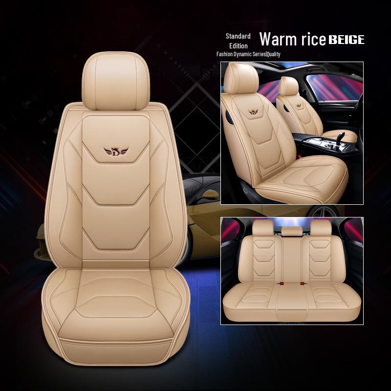 Leopard CT7 Leather Seat Cushion: Universal, All-Season Full Coverage for D22 Navara Rich Pickup.