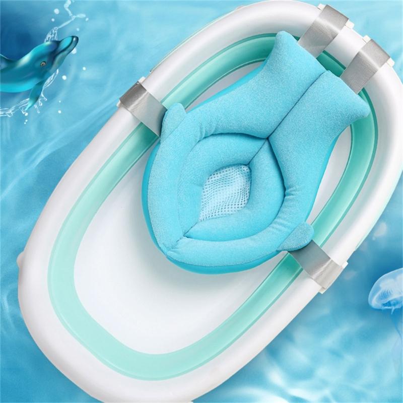 Baby Badewanne Schwimmkissen Polster Badewannensitz Stützmatte Badematte Badesitznetz Badewannenstützmatte für Kind 0-7 Jahre