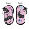 Cute Cat Soft Eyeglasses Case Cute Ultra Light Neoprene Sunglasses Case With Belt Clip,Soft Reading Glasses Case Women Men