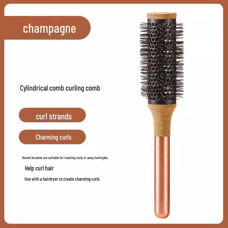 Professional Salon Curling Comb: Massage, Hairdressing, Inner Curl, Rolling, and Round Barrel Styling Comb for Hair Dryers.