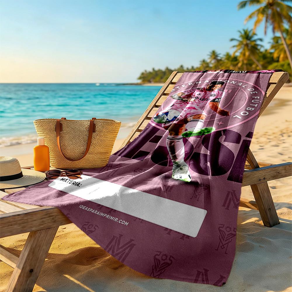 Messi Beach Towel Soft Durable Quick-Dry Comfortable Lightweight Suitable for Sports, Travel, Swimming, Yoga, Bathroom, Beach, And Pool
