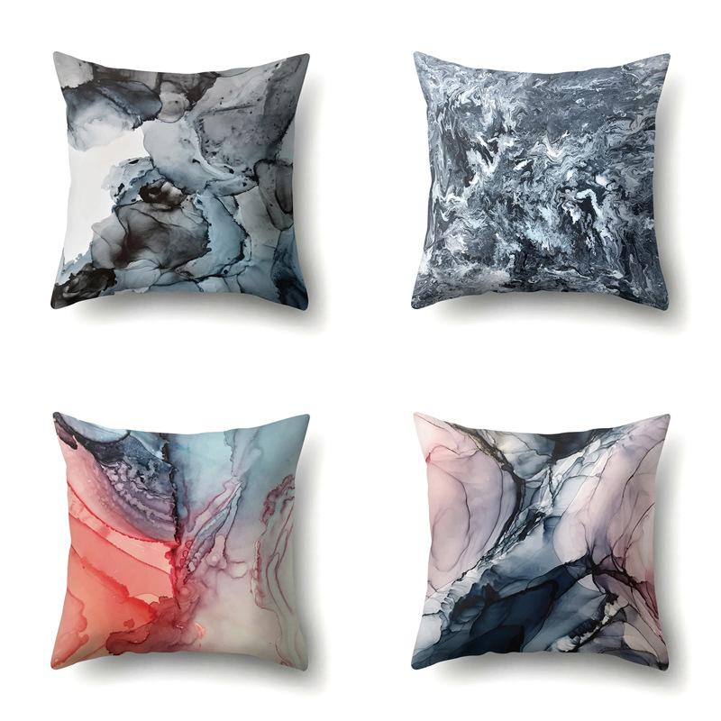 Nordic Modern Abstract Ins Style Polyester Pillow Case Car Decoration Home Printed Waist Cushion Pillow Case
