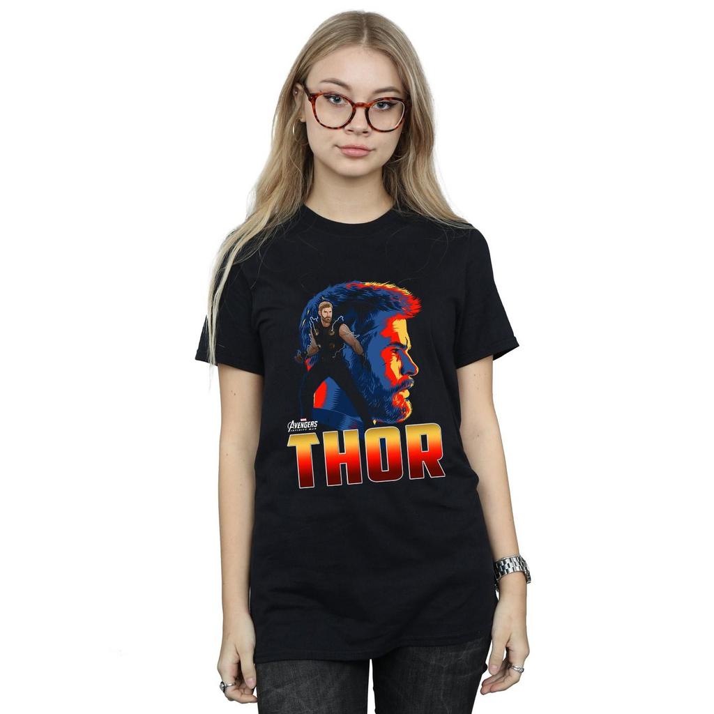 Avengers Infinity War Womens/Ladies Thor Cotton Boyfriend T-Shirt
