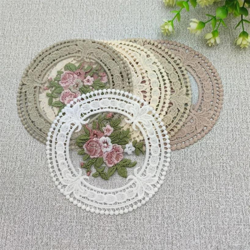 Spitze Idyllisch Retro Französisch Gestickt Platzset Untersetzer Romantisch Ins Style Stoffkunst Tisch Küchendekoration Kleine Tischdecke