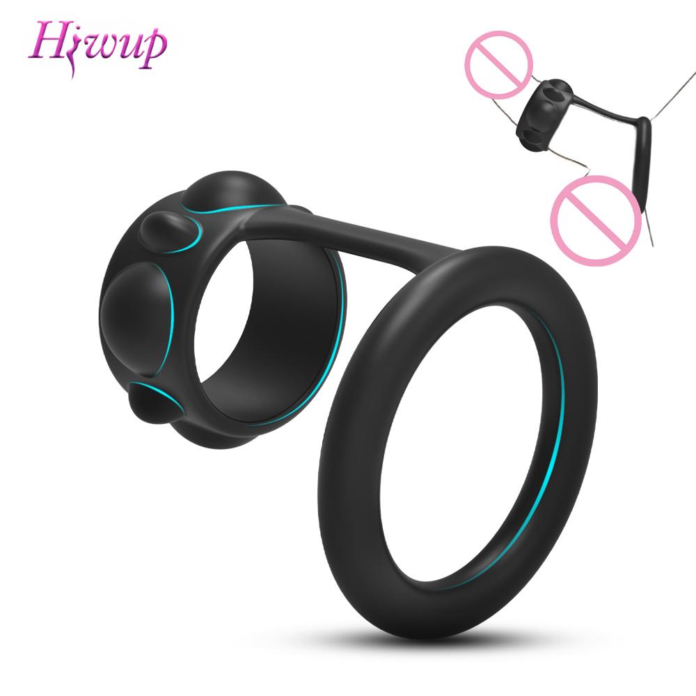 Cock Ring for Men Ejaculation Delay Penis Ring Silicone Chastity Cage Adult Goods  Sex Toy for Couples Sex Shop