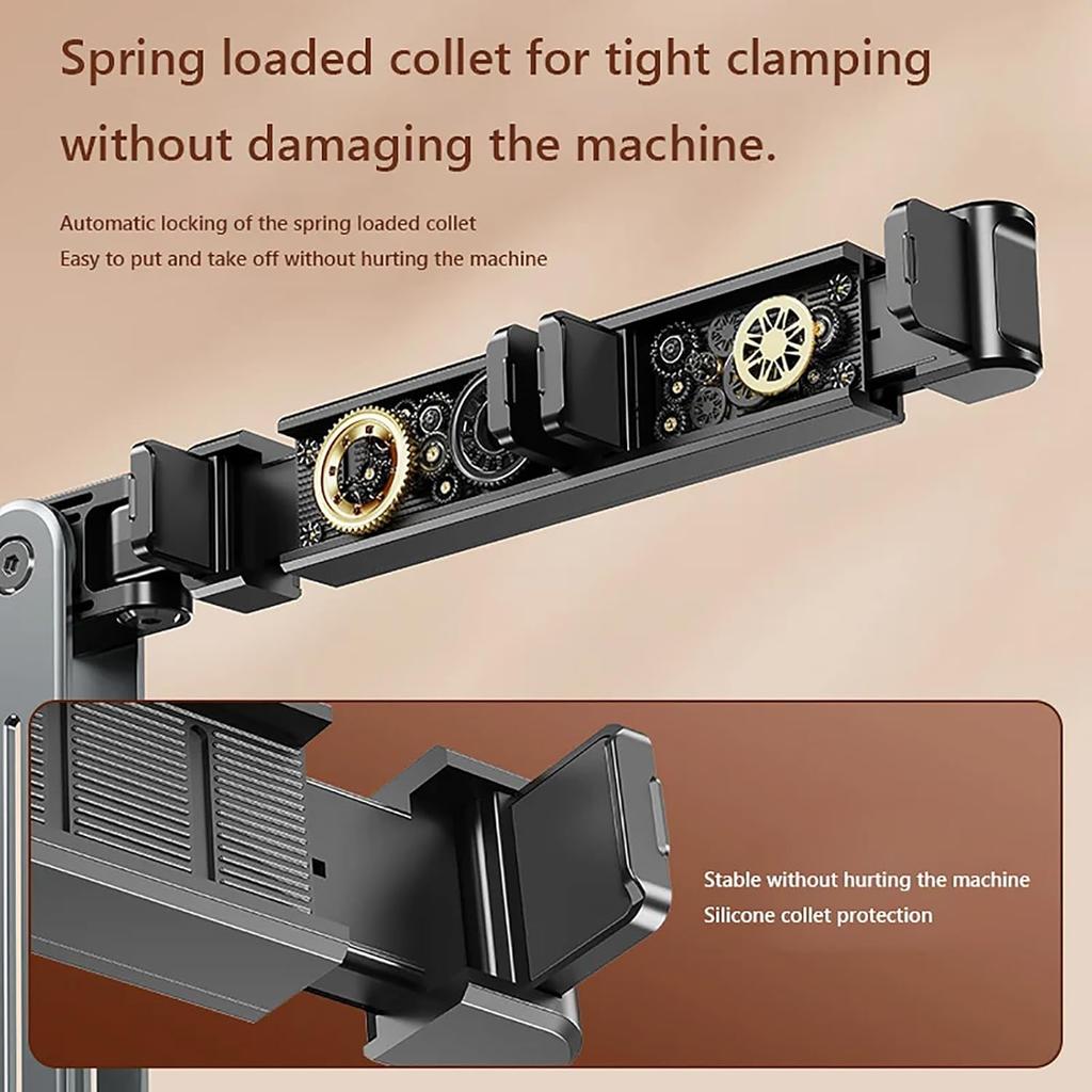 Adjustable Tablet Stand Holder, Multi-Angle Foldable Phone Arm Mount Folding Bracket, Compatible with iPad, iPhones or Other 4"-12.9" Device