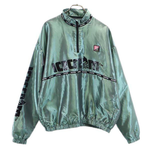 

ICE CREAM Long sleeve Half zip pullover Jacket L green Men s Used